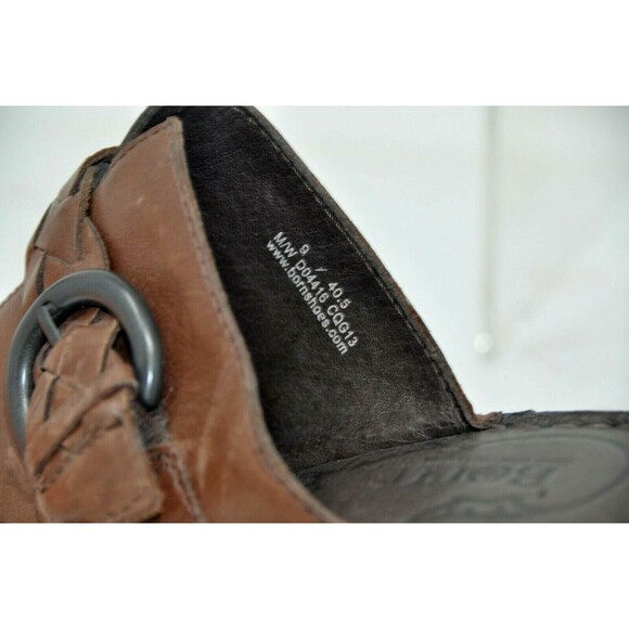 BORN b.o.c. Brown Leather Slip On Mules Clogs Women’s 9 / 40.5 Boho - Picture 6 of 7